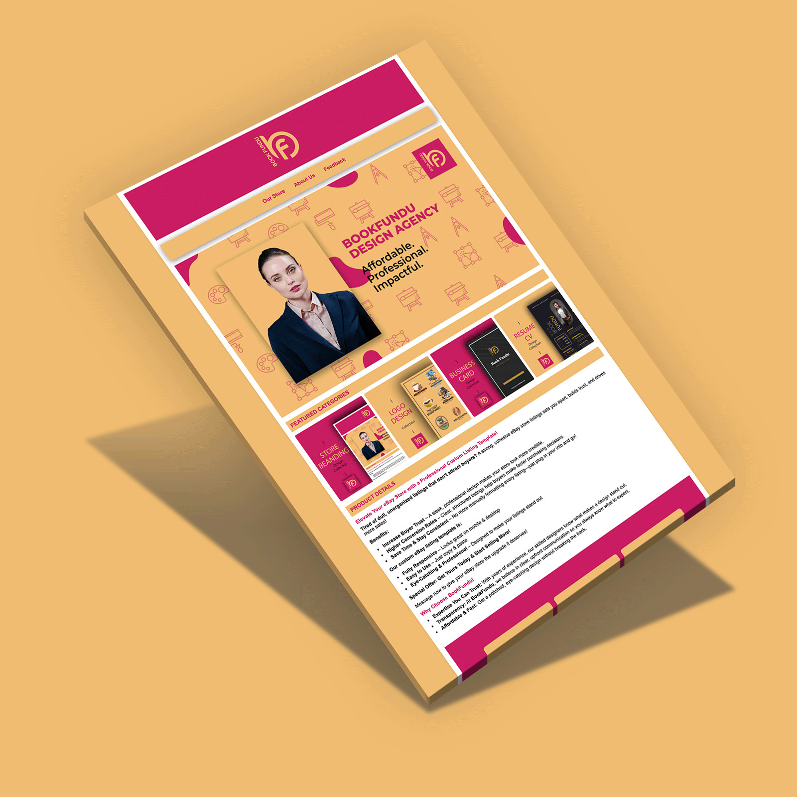 Boost Sales with Custom eBay Listing Template & Store Design – HTML Mobile Ready