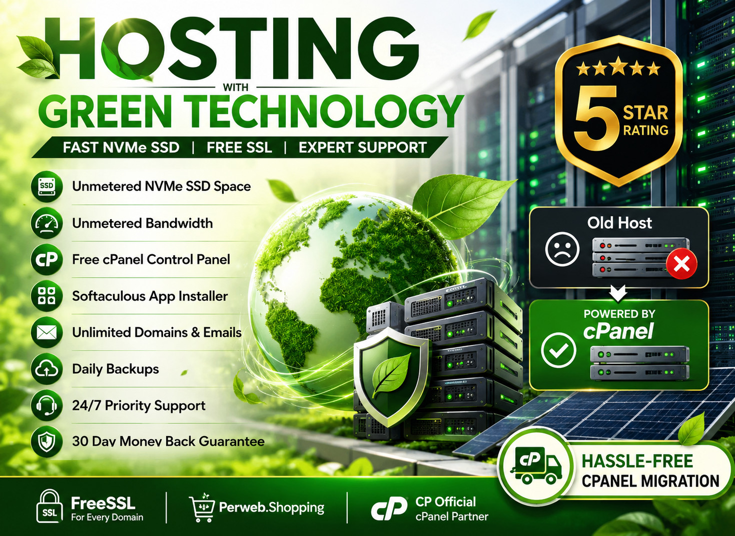 Hosting with Green Technology – ♻️ Lightning-Fast SSD + Free SSL | $14.99/Year!