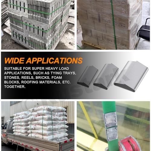 100 Pcs 3/4″ Strapping Closed Seals Galvanized Steel Banding Clips for Packaging