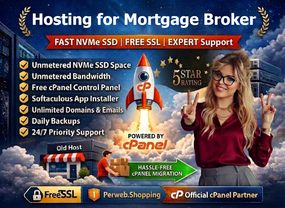Hosting for Mortgage Broker – 🏦 Free SSL, Fast SSD, Support | Only $14.99/Year!
