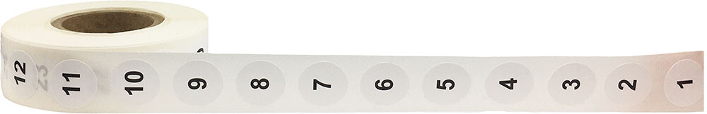 Consecutive Numbers 1-50 Labels | .5″ Round | 20 Sets of 50 | 1000 Pack