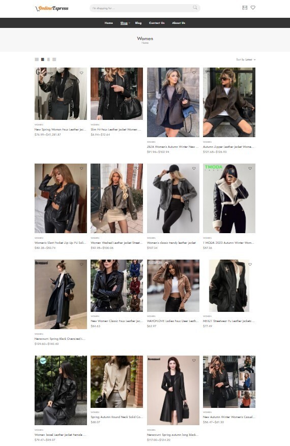 Leather Jackets Store Website, Make Money with Affiliate and Drop Shipping