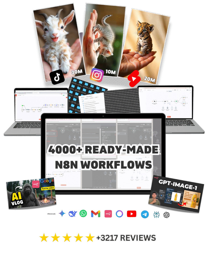4000+ n8n Workflow Templates Bundle – Ready Automations | No Code JSON Templates