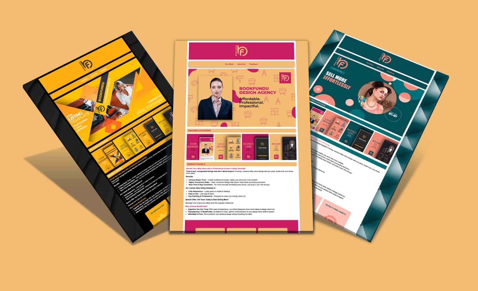 Premium eBay Template | Custom Listing Template | eBay Store Design | Billboard