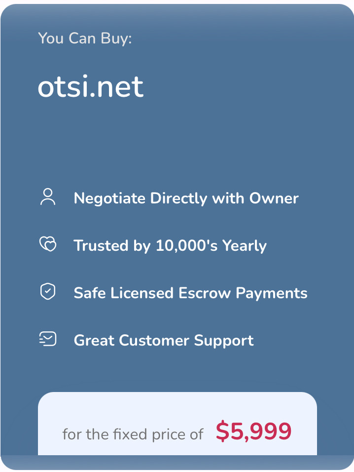 Premium Domain for Sale otsi.net