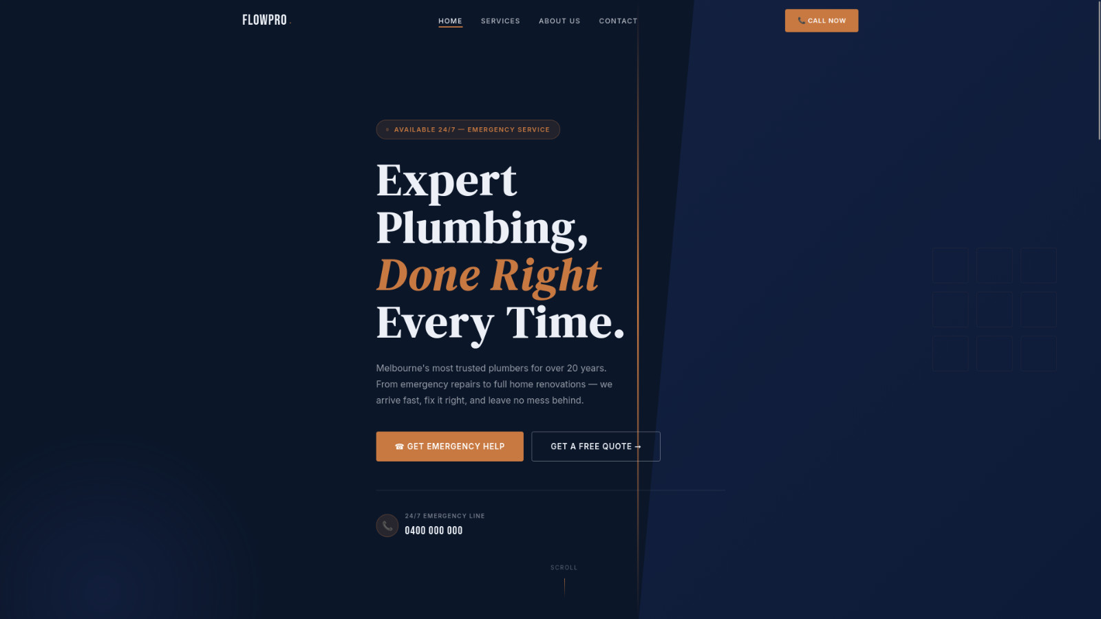 🔥 🔧 Plumbing Business Landing Page Responsive HTML Mobile Website 🔥