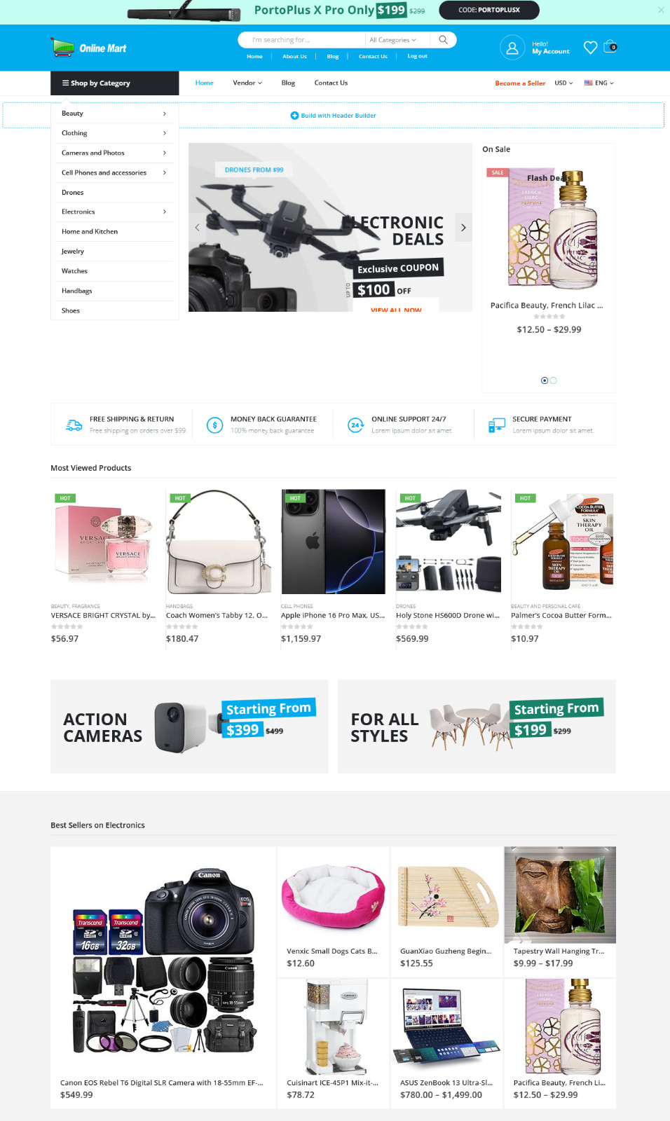 Amazon, eBay, Clickbank Affiliate Dropship Website + Free Hosting with SSL