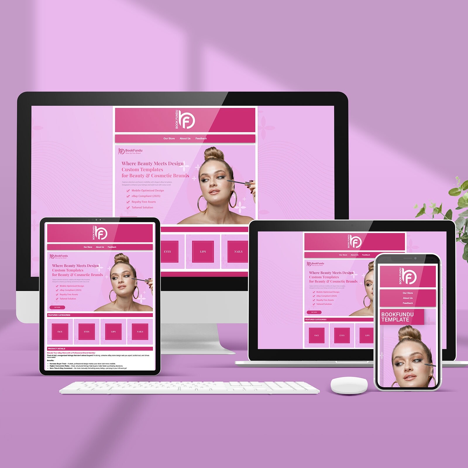Custom eBay Template for Skincare & Cosmetic Listings – Modern Design – 2025