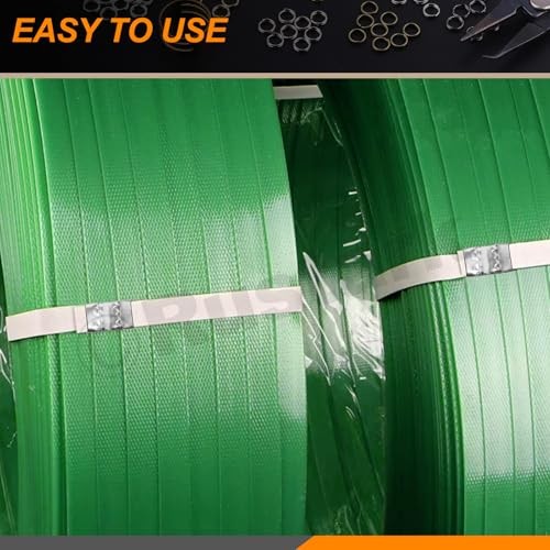 100 Pcs 3/4″ Strapping Closed Seals Galvanized Steel Banding Clips for Packaging