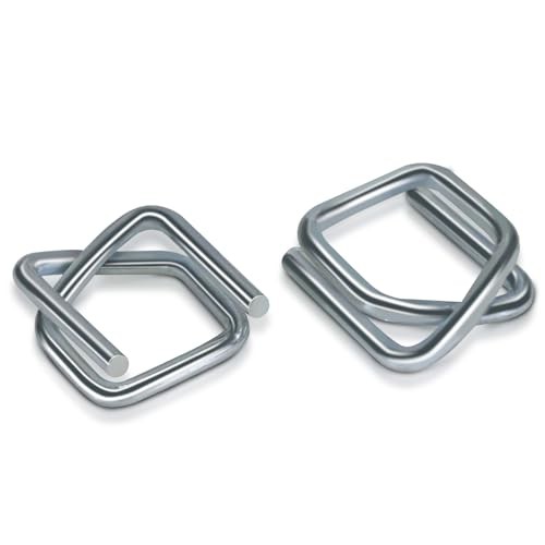 100 Pack 1/2″ Heavy Duty Galvanized Wire Buckles for Cord Strapping Banding