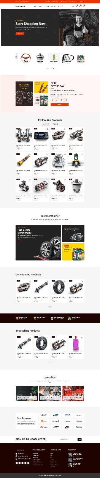 Amazing Automobile Store Website Free Installation + Free Hosting
