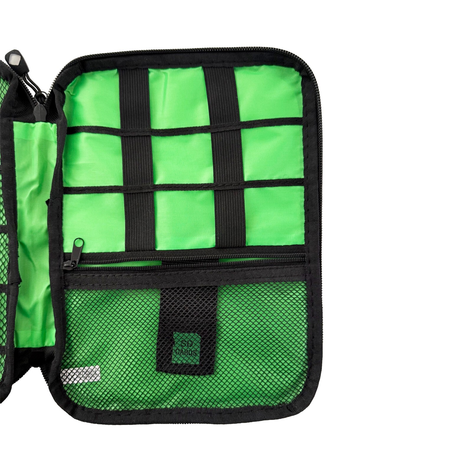 Storage Bag Mobile Phone Data Cable Portable Large Mesh Pocket Two-Way Zipper