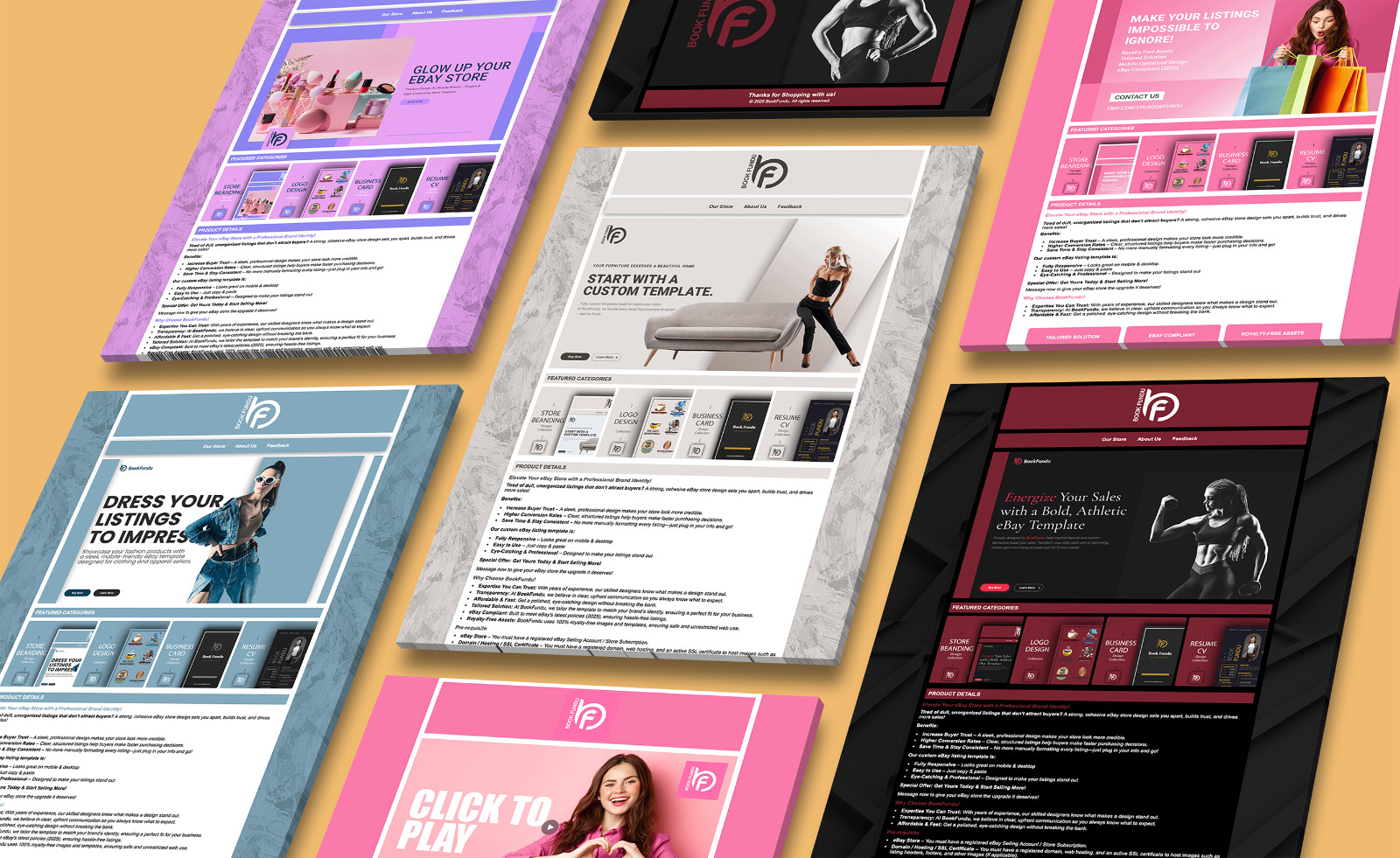 High-Converting eBay Listing Template & Branding Solution | Modern & Responsive