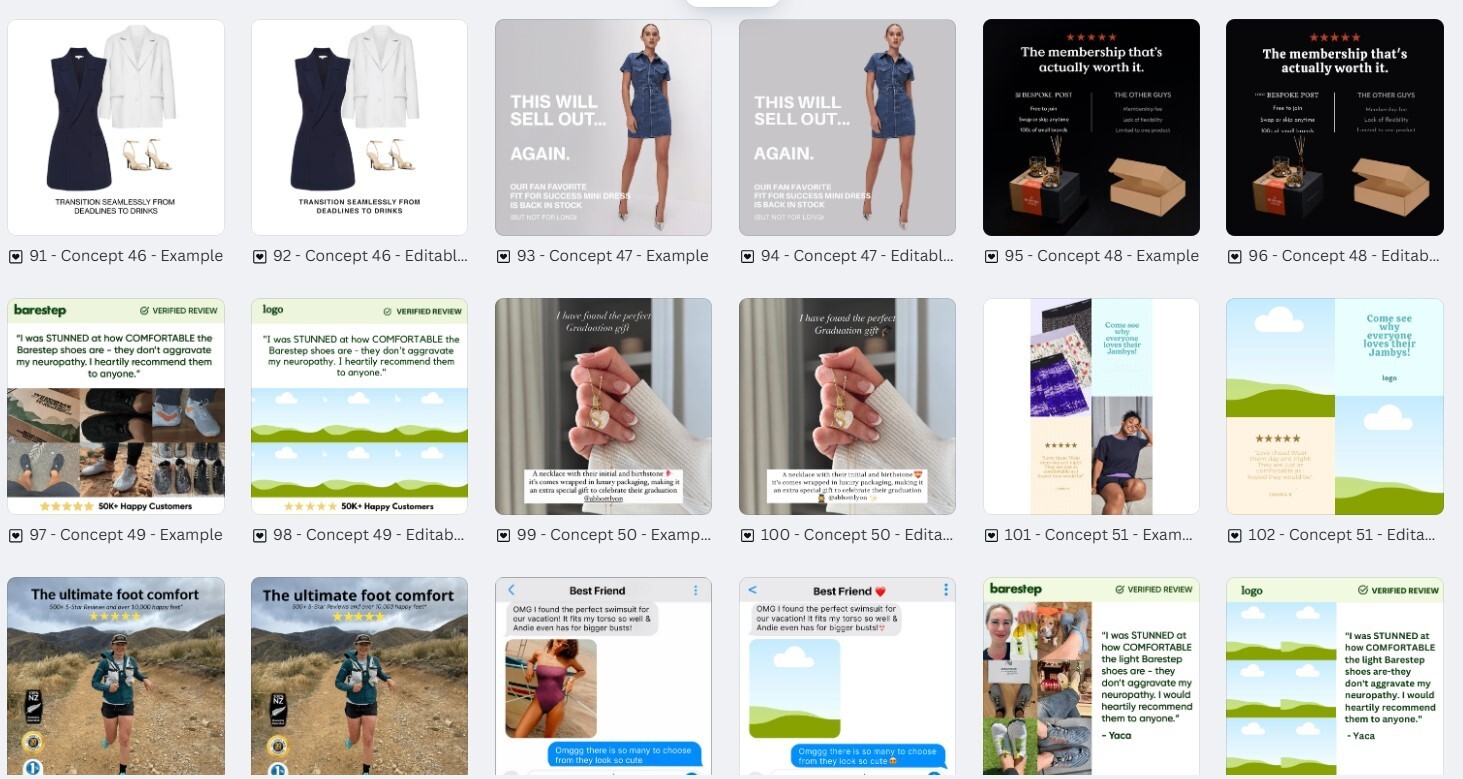 150 Professional Canva Fashion Ad Templates | Ready-to-Use Digital Designs***
