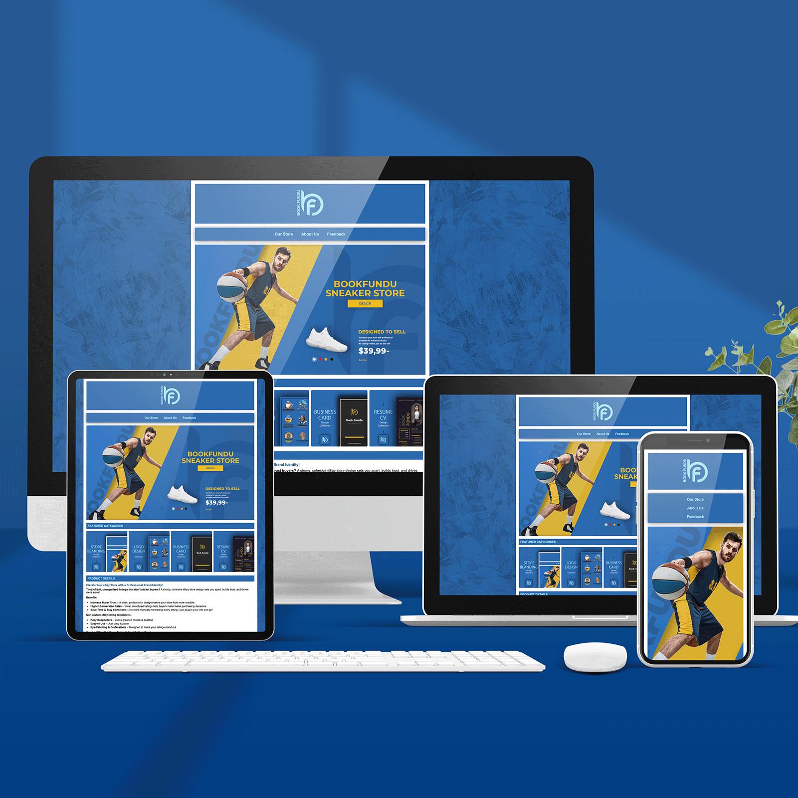 eBay Store Makeover for Shoe Sellers | Bold Sneaker Branding & Listing Template