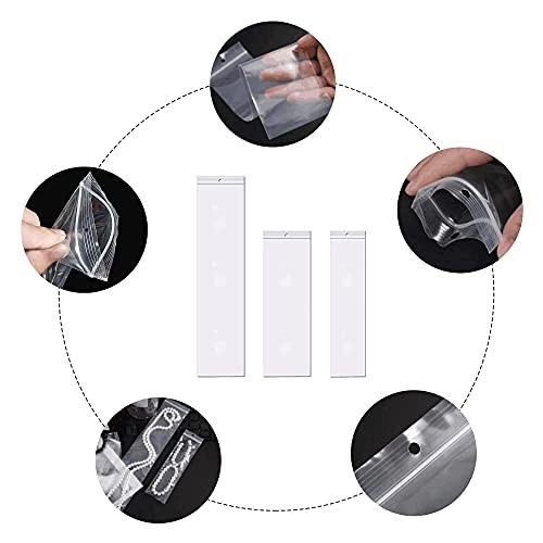 100 Clear Zipper Bags 2 x 8 Inch Resealable Plastic Poly Storage Jewelry Craft