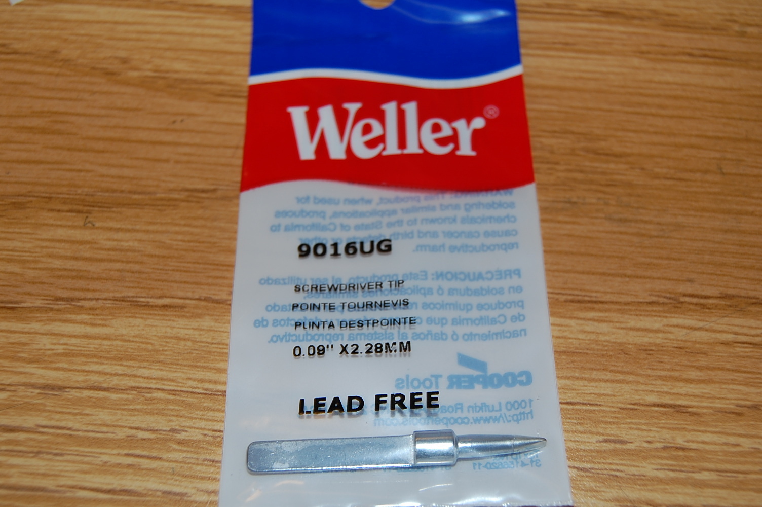 Weller 9016UG Tip 0.09″ x 2.28 mm Point Screwdriver Soldering Free Ship Lead Fre