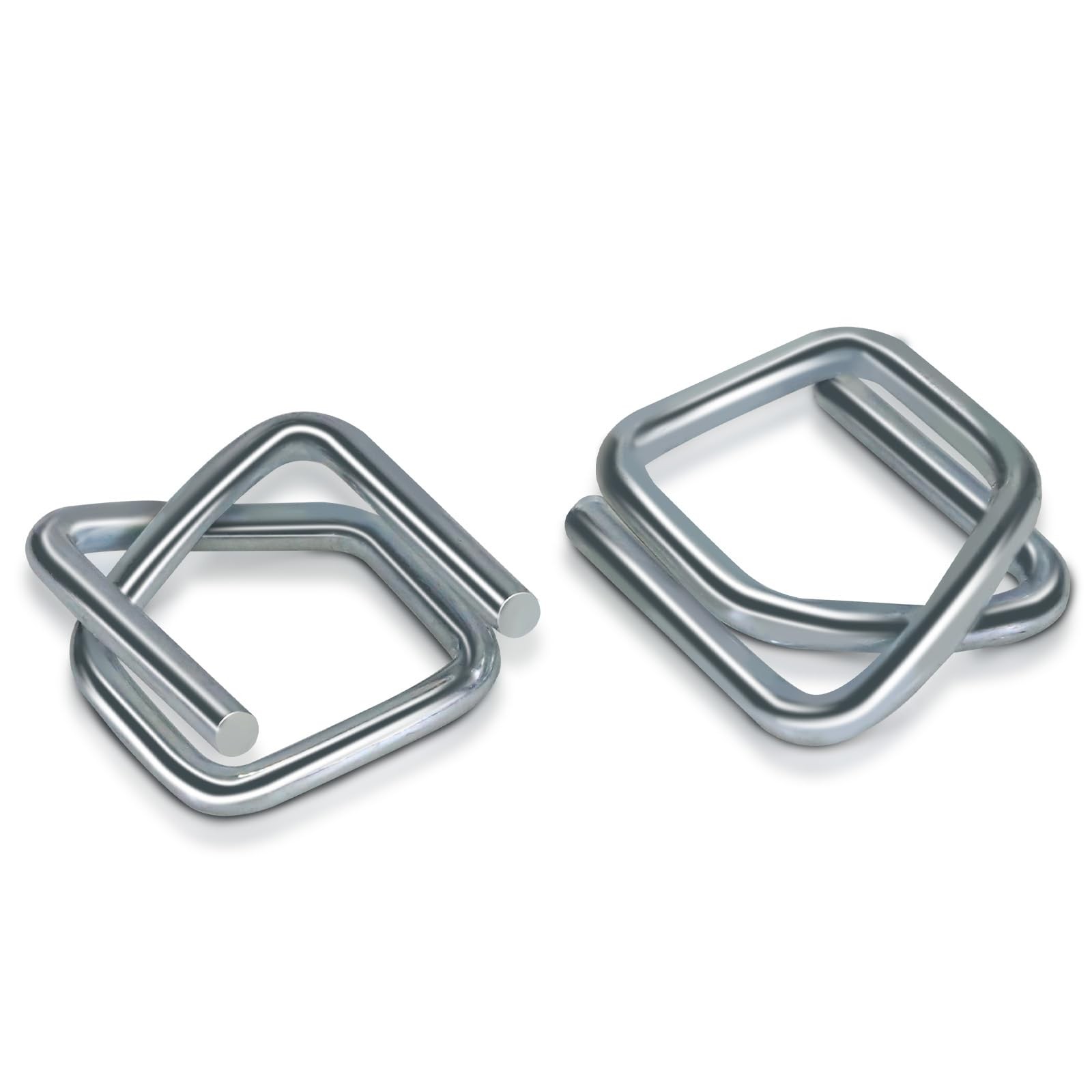 100 Pack 1/2″ Heavy Duty Galvanized Wire Buckles for Cord Strapping Banding