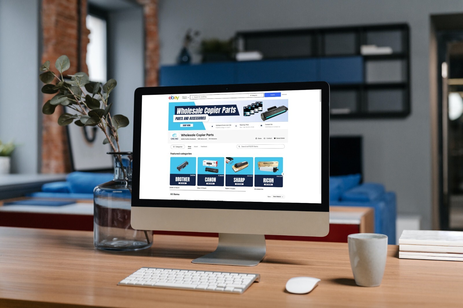 ebay store listing template logo design and 60 sec video Furniture Home interior