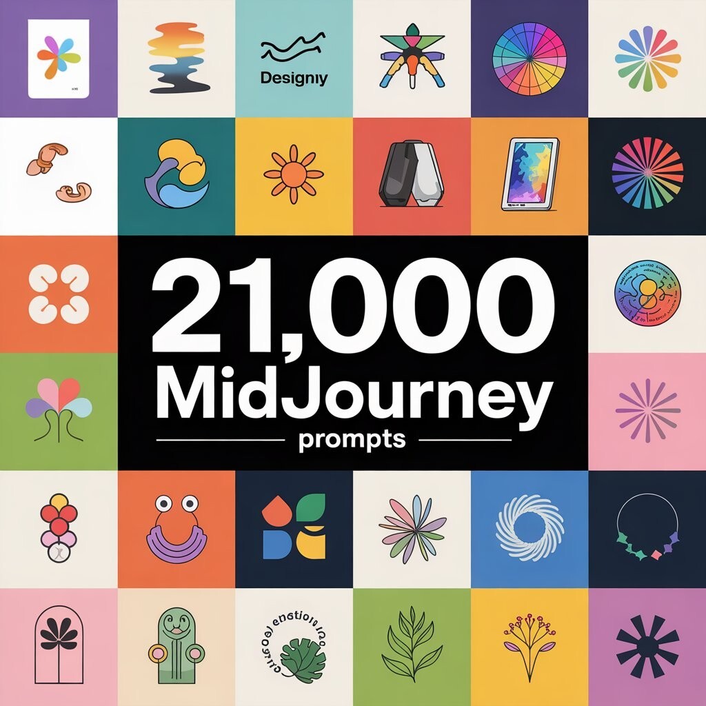 21,000 MidJourney Prompts Bundle – Comprehensive Collection for T-Shirt Designs,