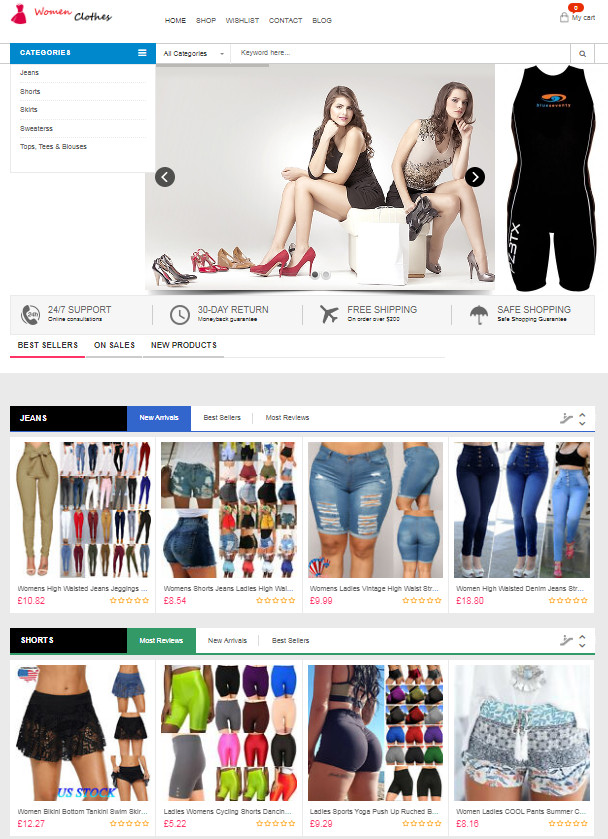 Ready made Dropshipping website Free hosting & set up– woman Clothes