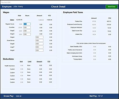 Payroll – Payroll software for Windows 10/11 – CD – Includes 12 month license