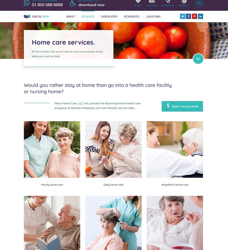 Website for Elder care /Home Health care / Medical Care / Nursing – Free Hosting