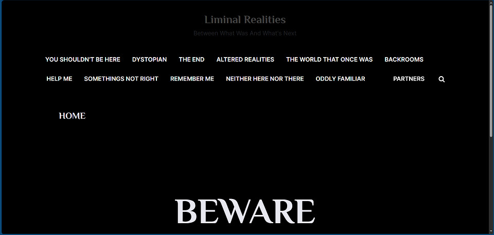 Dystopian, Otherworldly, Liminal Realities Website For Sale
