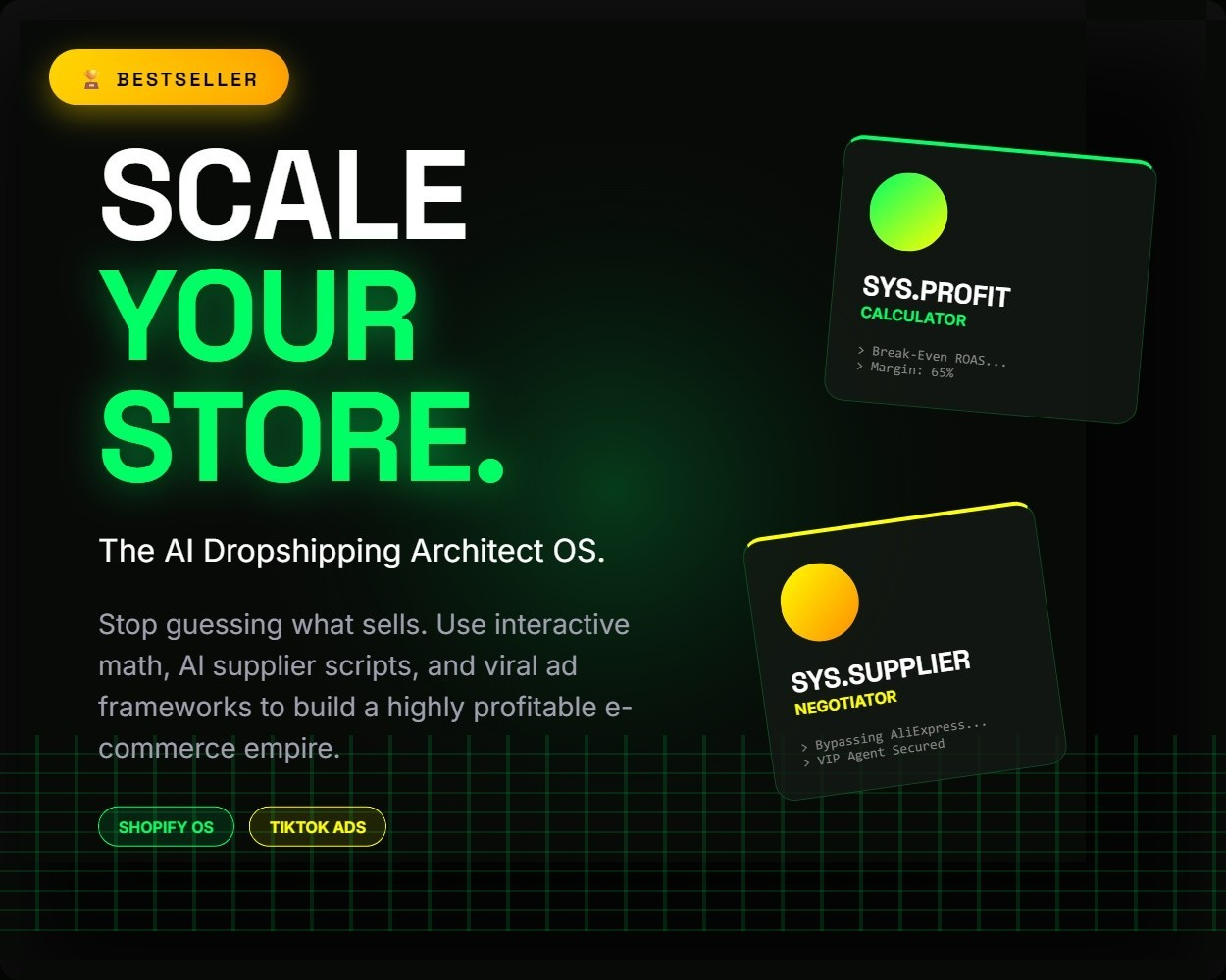 AI Dropshipping Architect OS | Shopify Profit Calculator, Supplier Scripts