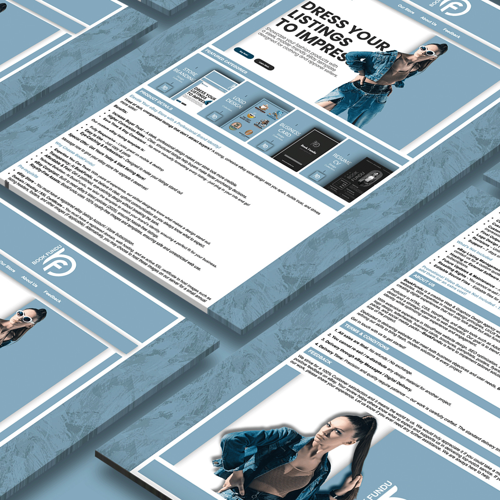 Custom eBay HTML Auction Listing Template | Responsive, Modern & Easy to Use