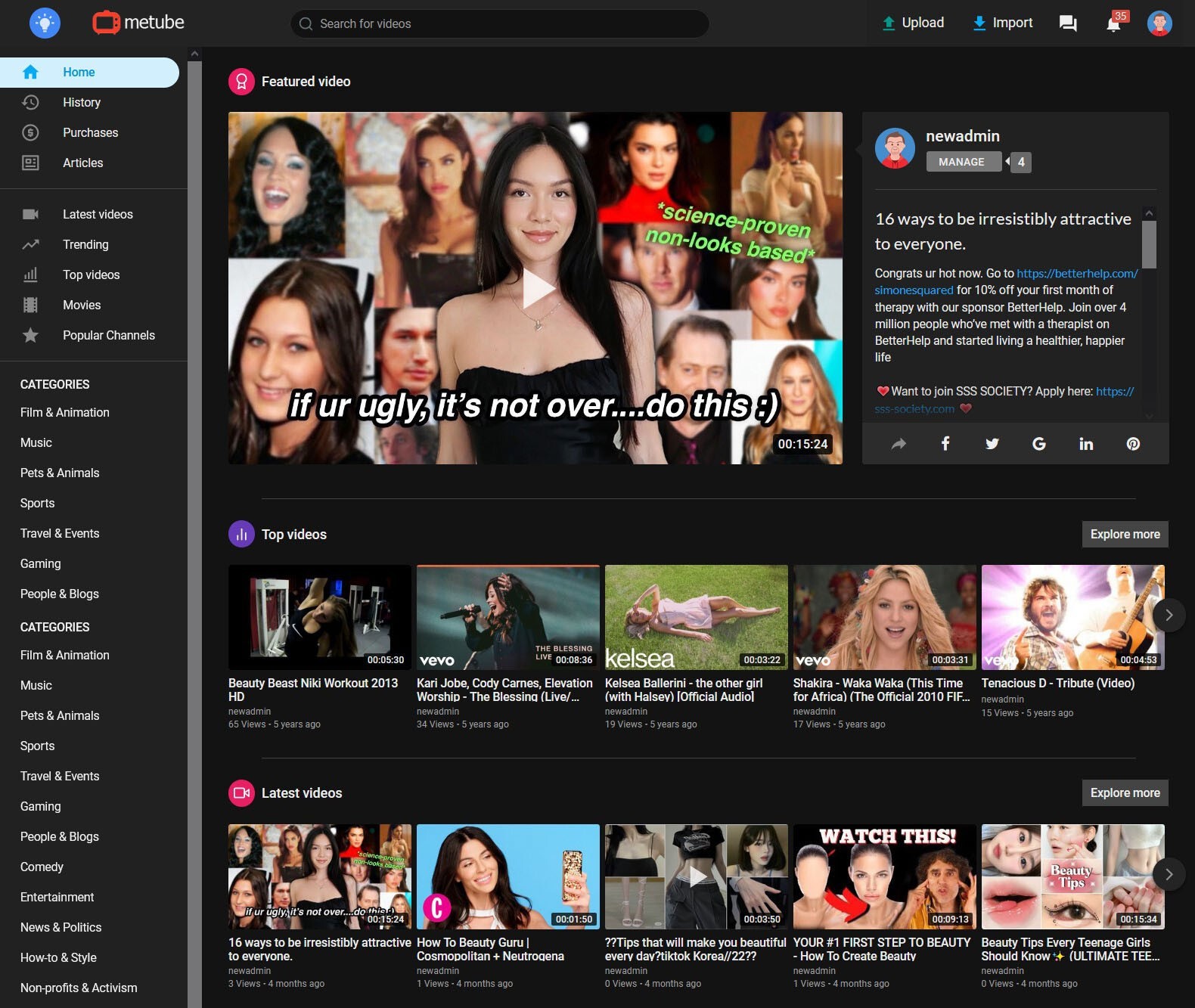 Videos Sharing Website, You Tube Clone | Free Hosting