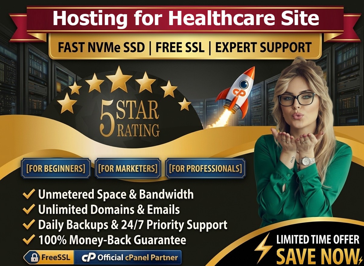 Hosting for Healthcare Site – 🏥 Secure, Fast, Unlimited SSD + SSL – $14.99/Year