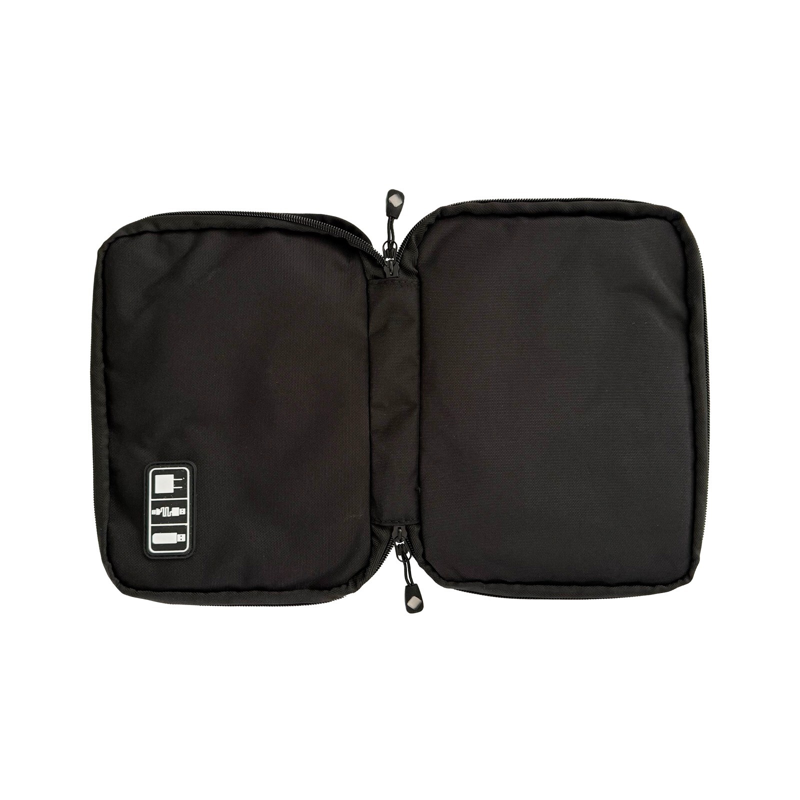 Storage Bag Mobile Phone Data Cable Portable Large Mesh Pocket Two-Way Zipper