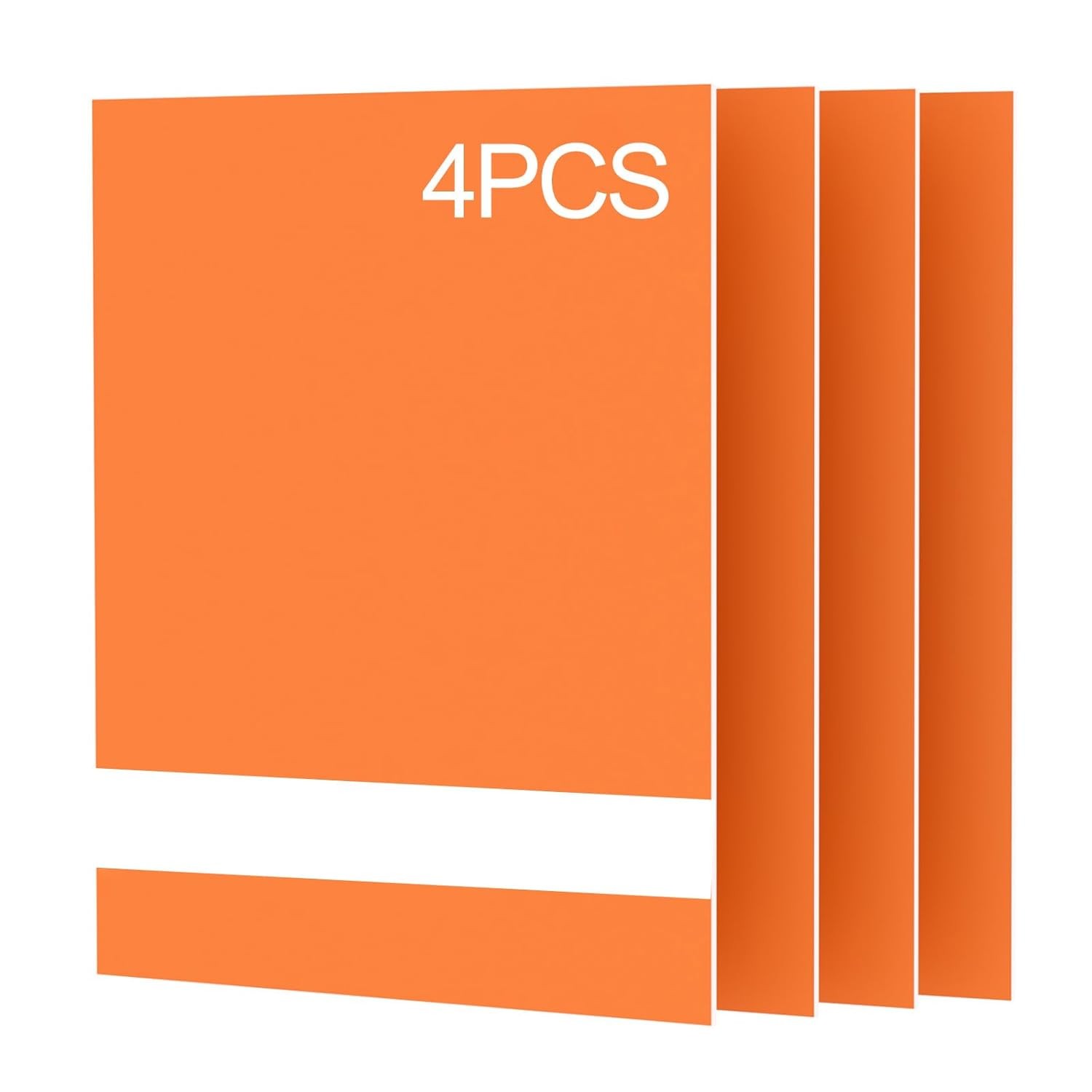 4PCS Laser Engraving ABS Plastic Sheets 12×8 Orange/White Engravable Blanks DIY