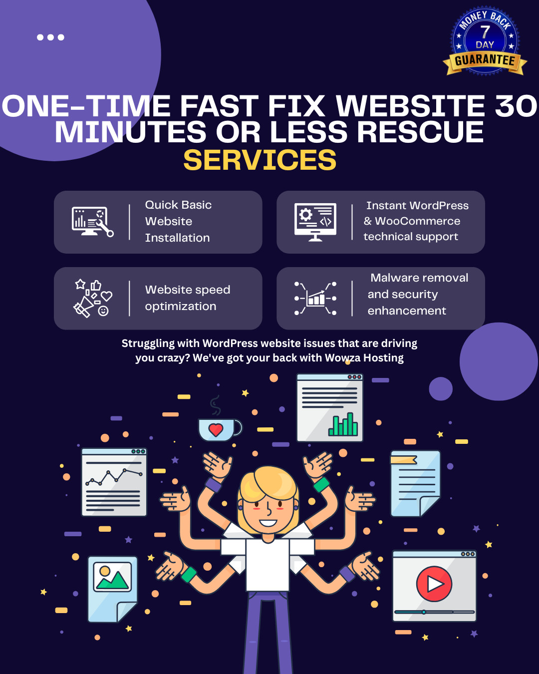 One-Time Fast Fix WordPress Rescue: Expert Fixes, Guaranteed Satisfaction!