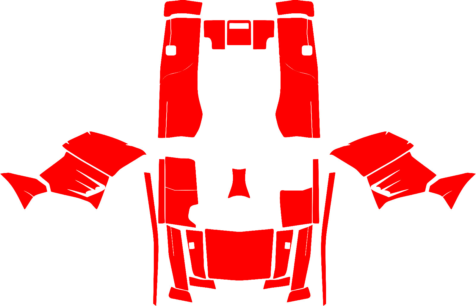 YAMAHA KODIAK 400 4×4 PLANTILLA kit vectorial completo plantilla ESCALA 1:1