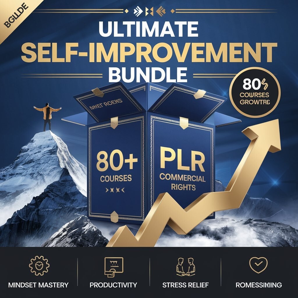 “🔥 Ultimate Self Help Bundle: 80+ Courses for Mindset, Productivity & Success!