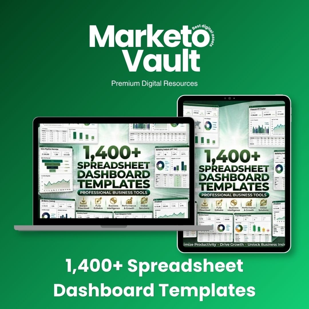 1400+ Excel Dashboard Templates Bundle | KPI Finance Sales Business Reports✅