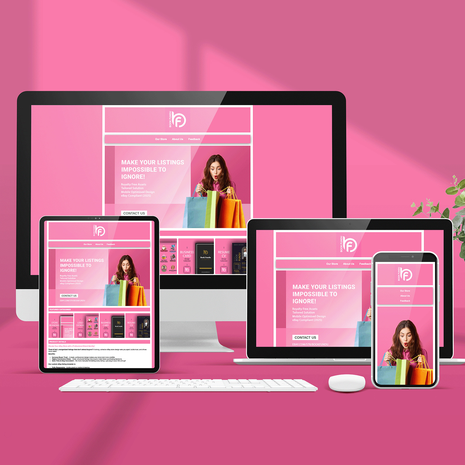 eBay Store Design & Eye-Catching HTML Listing Template | Fashion & Lifestyle