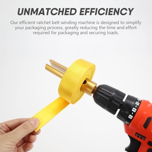 2 Pack Ratchet Strap Winder Drill Attachment Cargo Tiedown Belt Winding Tool