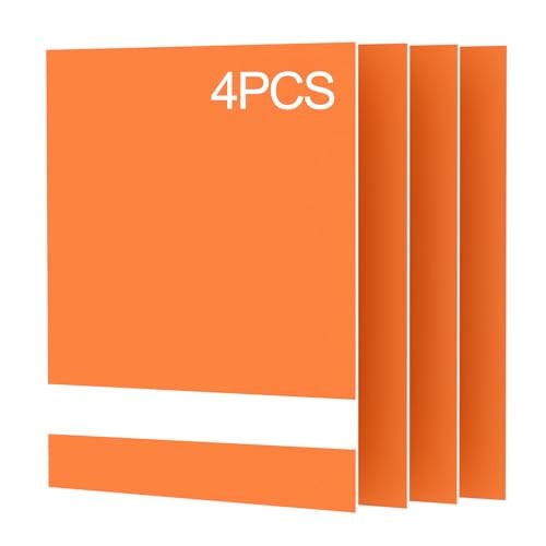 4PCS Laser Engraving ABS Plastic Sheets 12×8 Orange/White Engravable Blanks DIY