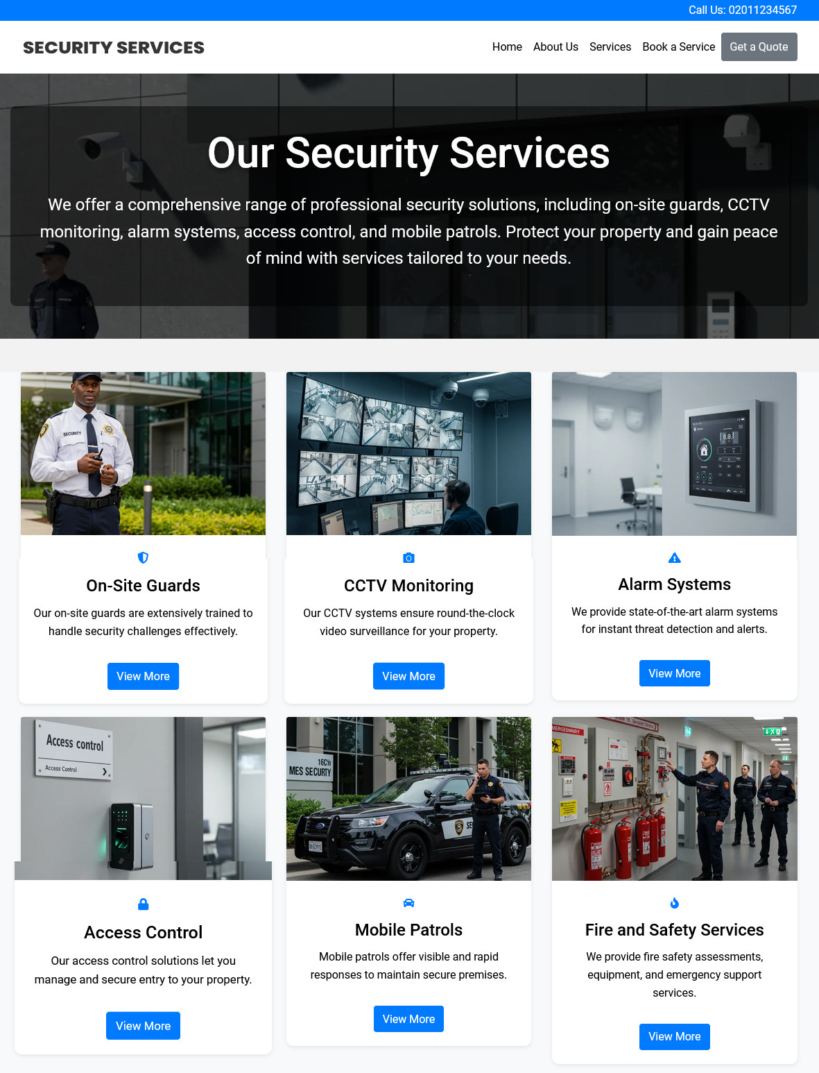 Security Services Business Website for sale | Ready-to-Use Professional Platform