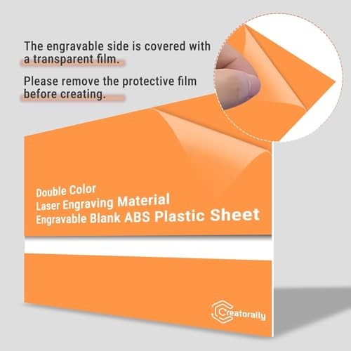 4PCS Laser Engraving ABS Plastic Sheets 12×8 Orange/White Engravable Blanks DIY