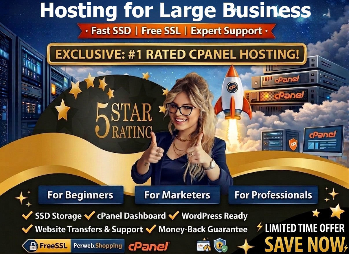 Hosting for Large Business – 💼 Premium SSD, Unlimited Sites | Just $14.99/Year!