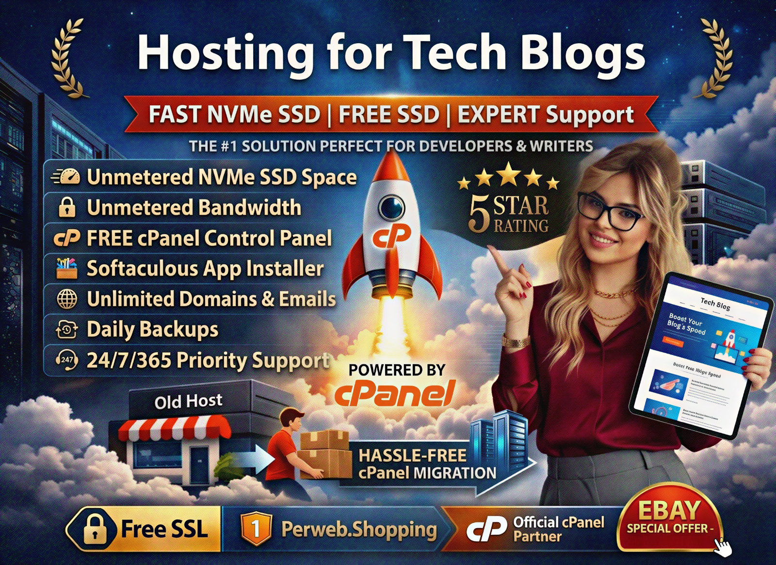 Hosting for Tech Blogs – 💻 Unlimited SSD | Free SSL | 24/7 Support – $14.99/Yr
